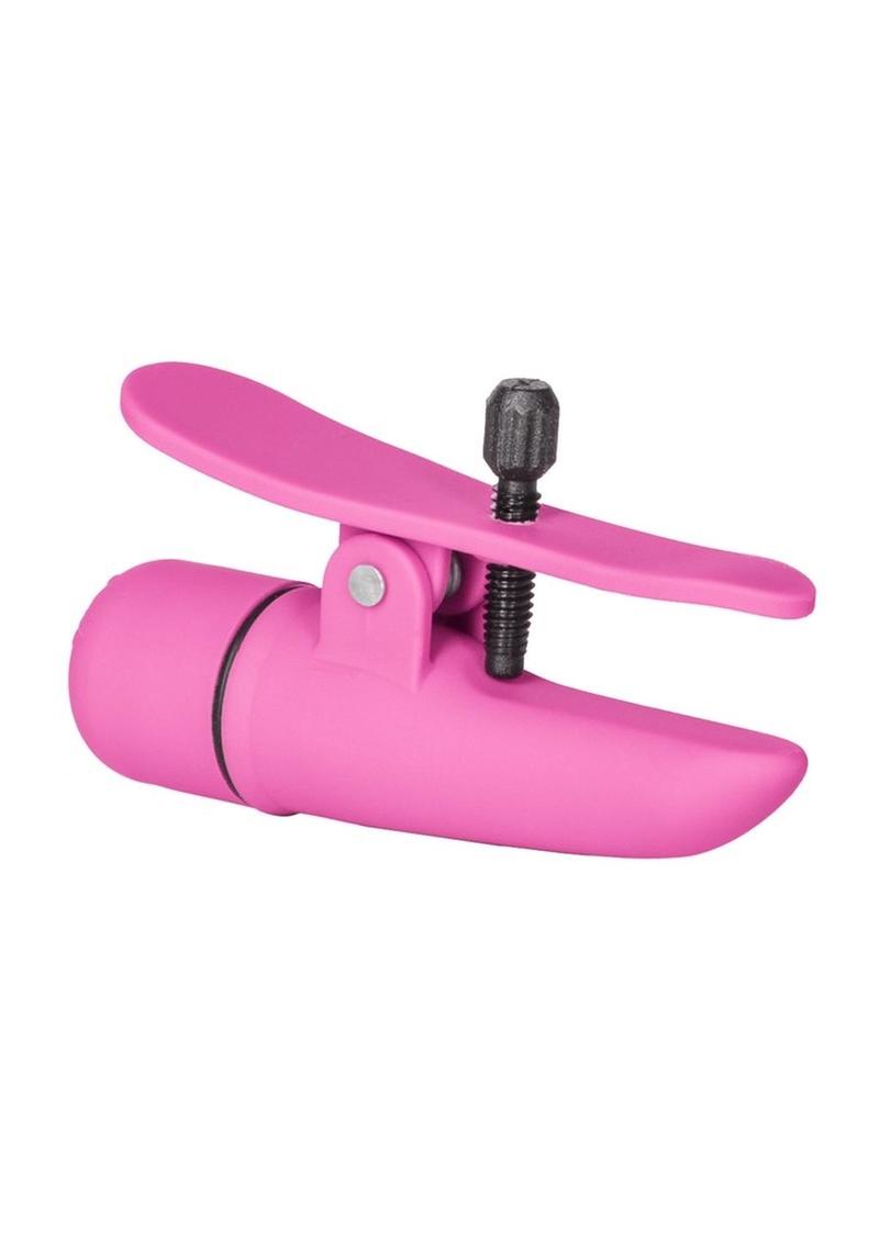 Nipple Play Nipplettes Vibrating Nipple Clamps - Pink