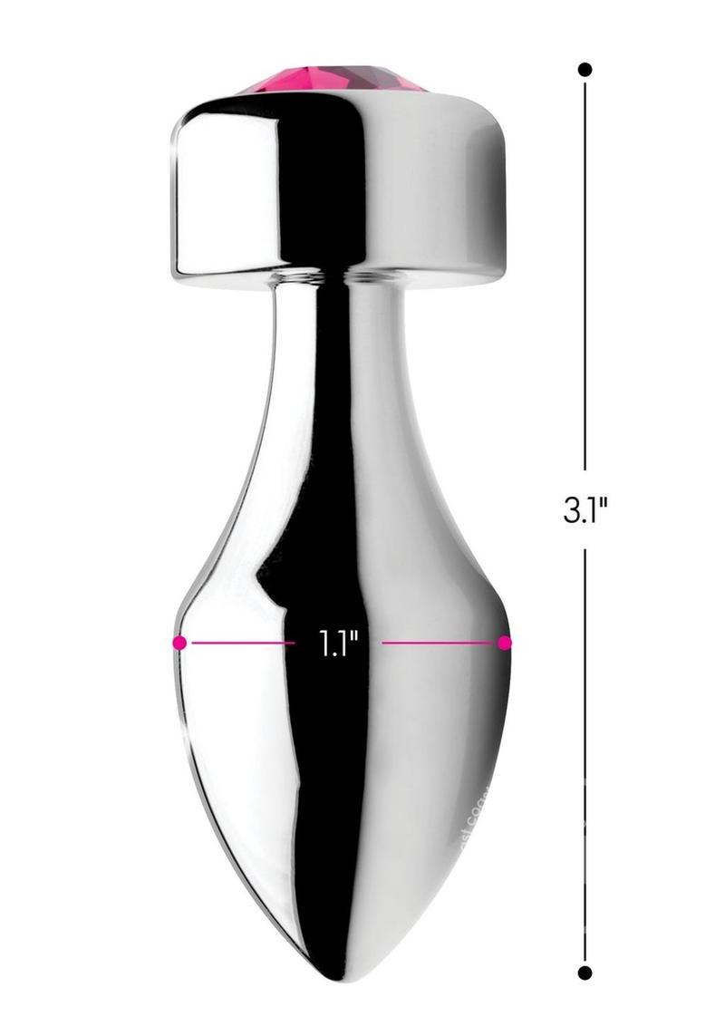 Booty Sparks Weighted Base Aluminum Plug Gem - Small - Pink