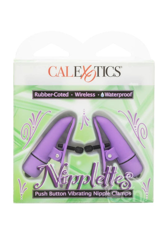 Nipplettes Virbrating Nipple Clamps - Purple