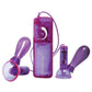 Fetish Fantasy Series Vibrating Nipple Pumps with Remote Control - Purple