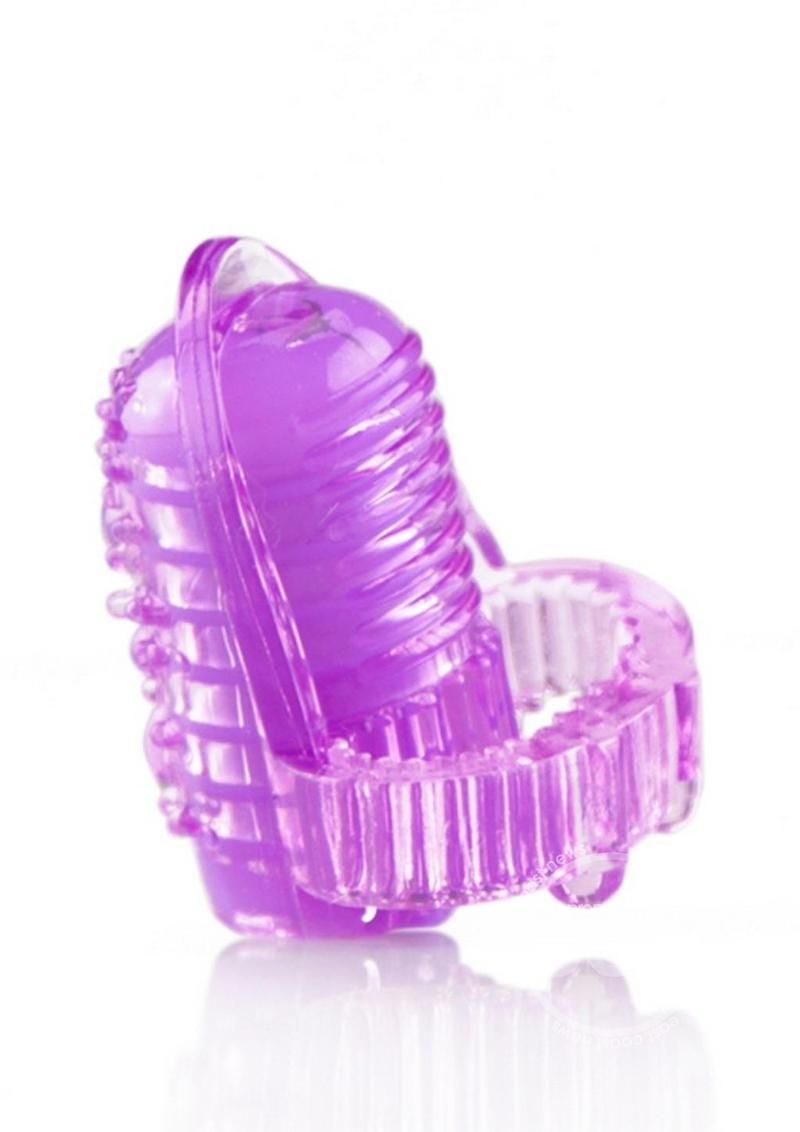 Ling O Vibrating Tongue Ring Silicone Waterproof Purple