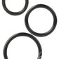 Silicone Support Rings Cock Rings (3 Piece Set) - Black