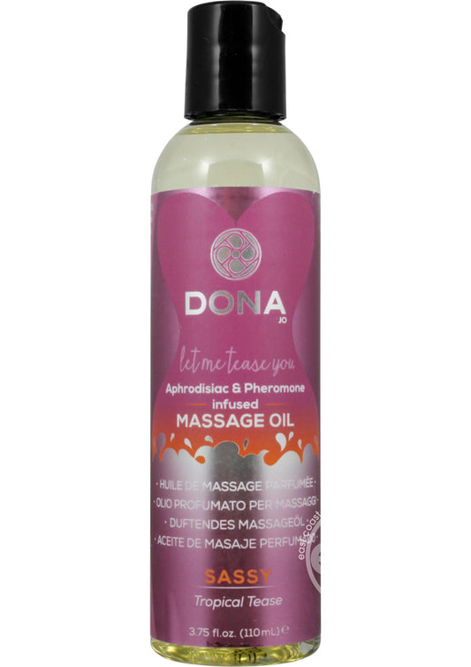 Dona Aphrodisiac & Pheromone Infused Massage Oil Sassy Tropical Tease 4.25oz