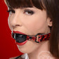 Master Series - Crimson Tied Gagged Breathable Ball Gag - Red & Black