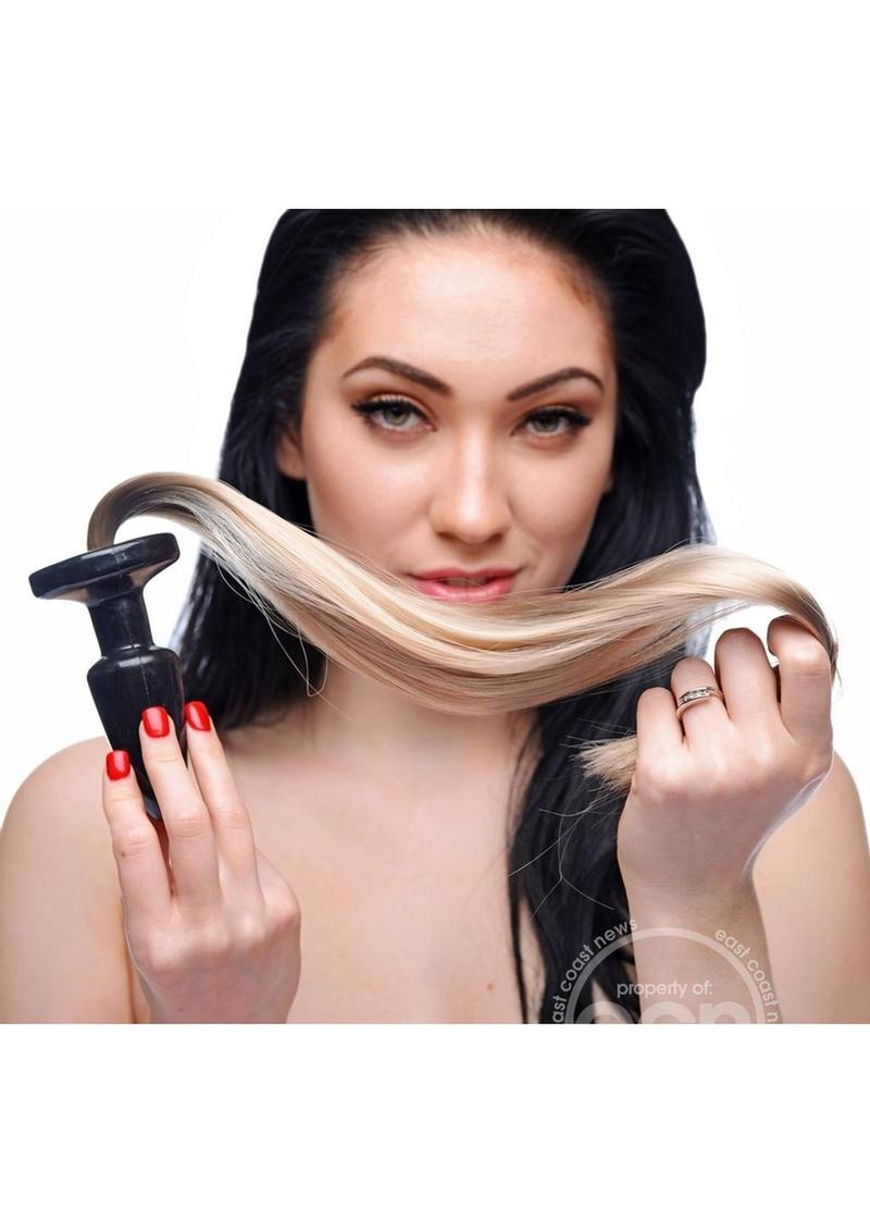 Tailz Blondie's Pony Tail Butt Plug - Black