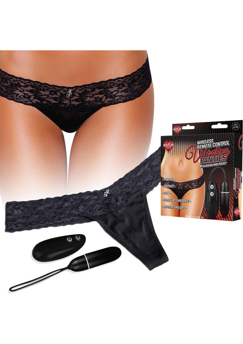Wireless Remote Control Vibrating Panties Panty Vibe - Small/Medium - Black
