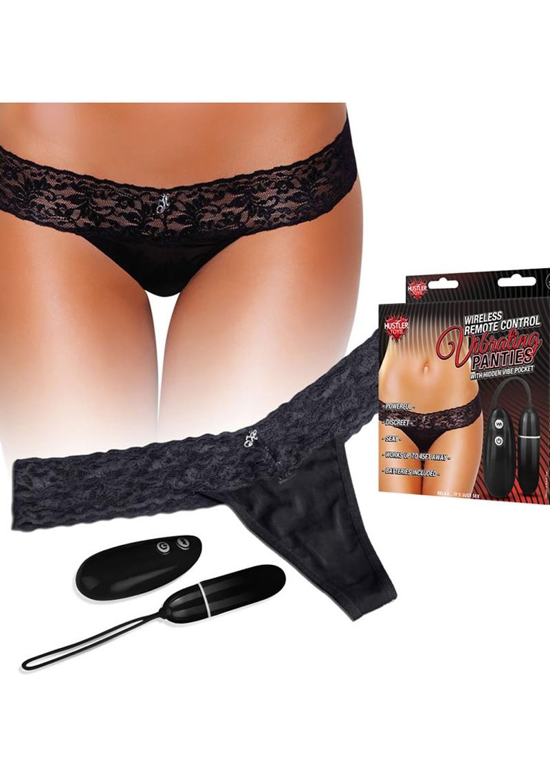 Wireless Remote Control Vibrating Panties Panty Vibe - Medium/Large - Black