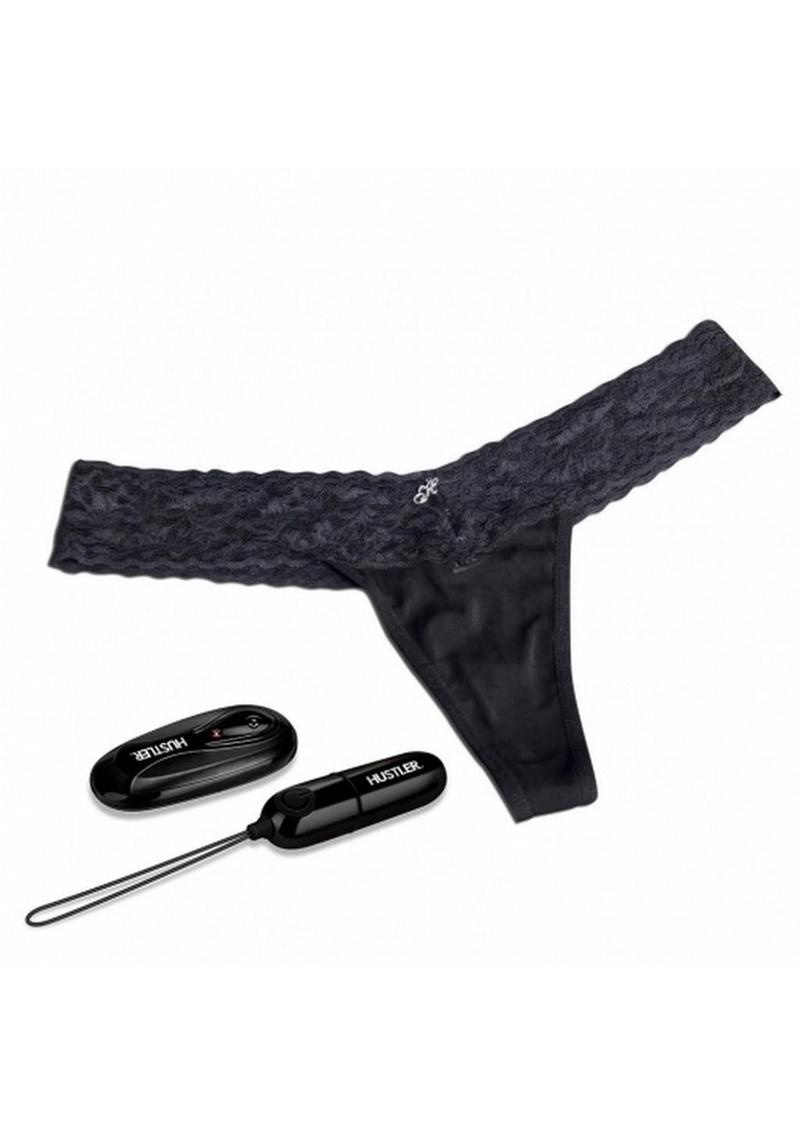 Wireless Remote Control Vibrating Panties Panty Vibe - Medium/Large - Black