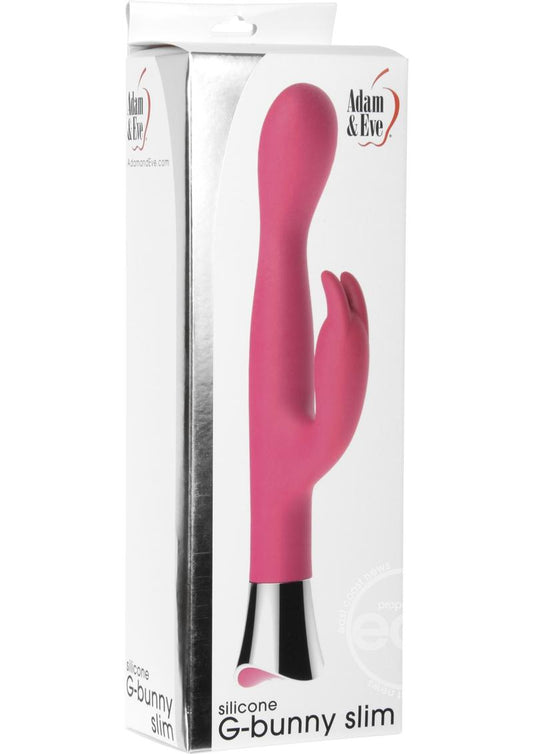 Adam & Eve G-Bunny Slim Silicone Rabbit Vibrator - Pink