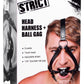 Strict Head Harness with Ball Gag 1.5in - Black