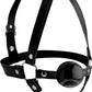 Strict Head Harness with Ball Gag 1.5in - Black