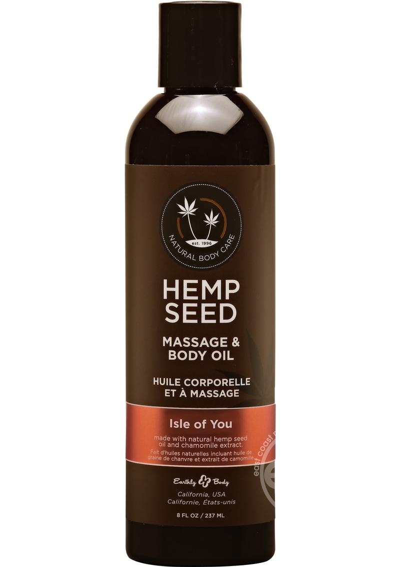 Earthly Body Hemp Seed Massage and Body Oil Isle of You 8oz