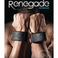 Renegade Bondage Vinyl Wrist Cuffs - Black