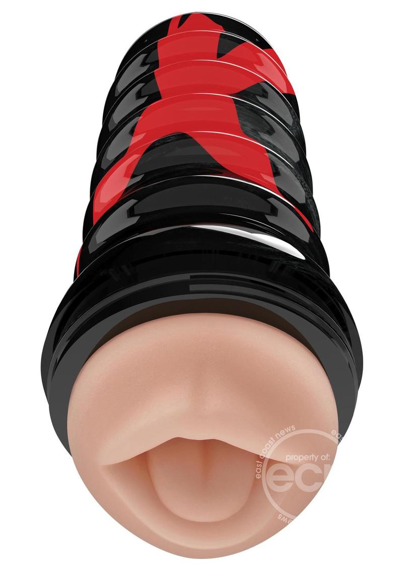 Pipedream Extreme Elite Air Tight Oral Masturbator - Mouth - Vanilla/Black