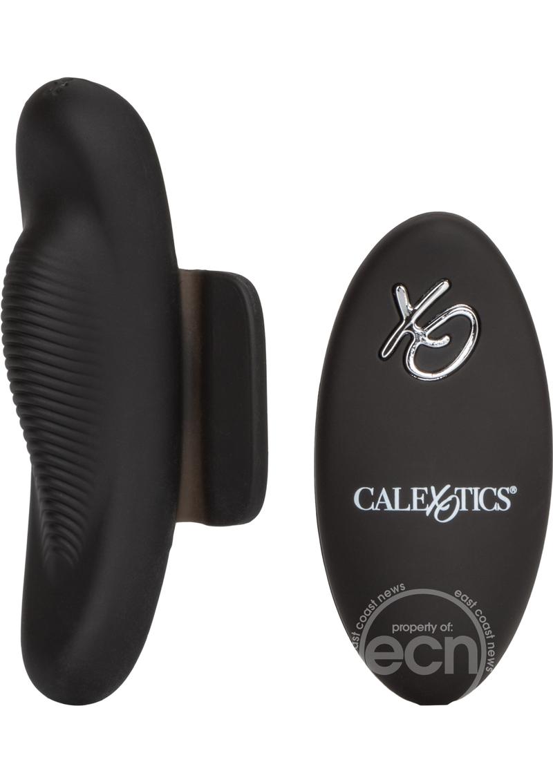Lock N Play Petite Panty Teaser Rechargeable Silicone Panty Vibe with Remote Control - Black