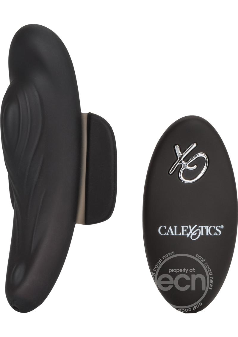 Lock N Play Remote Panty Teaser Rechargeable Silicone Panty Vibe with Remote Control - Black