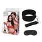 Lux Fetish Collar and Leash Set Adjustable - Black
