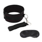 Lux Fetish Collar and Leash Set Adjustable - Black