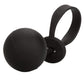 Silicone Weighted Lasso Cock Ring - Black