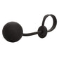 Silicone Weighted Lasso Cock Ring - Black
