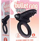 The 9's - S-Bullet Ring Tongue Silicone Vibrating Cock Ring - Black
