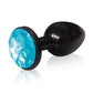 The 9's - The Silver Starter Bejeweled Annodized Stainless Steel Plug - Aqua