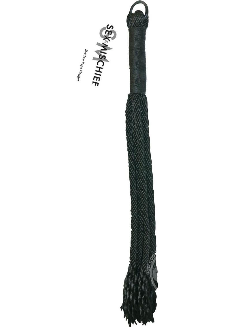 Sex & Mischief Shadow Rope Flogger - Black