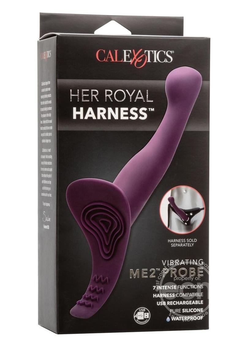 Me2 Vibrating Silicone Strap-On Probe - Purple