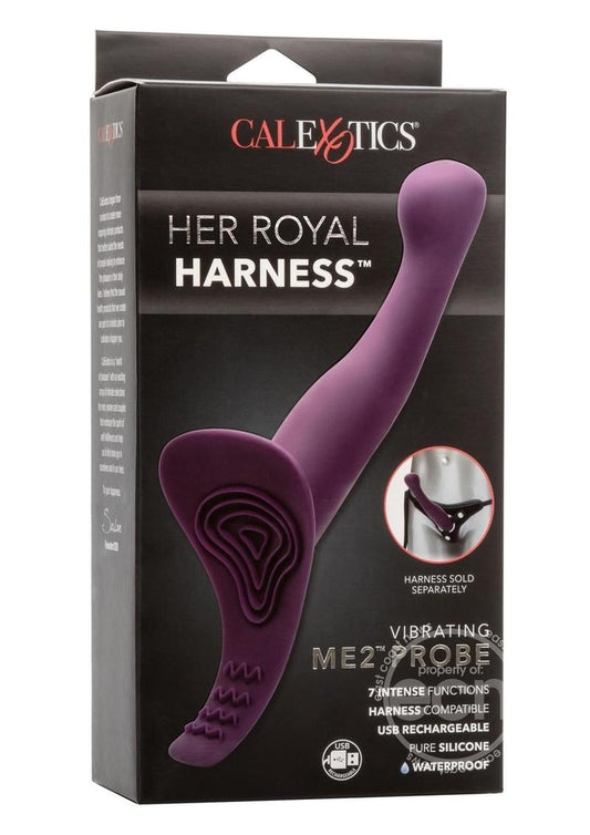 Me2 Vibrating Silicone Strap-On Probe - Purple
