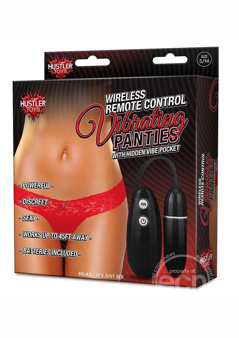 Wireless Remote Control Vibrating Panties Panty Vibe - Small/Medium - Red