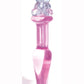 First Glass Teddy Love Glass Butt Plug - Pink