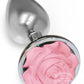 The 9's - The Silver Starter Rose Stainless Steel Butt Plug - Pink