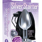 The 9's - The Silver Starter Rose Stainless Steel Butt Plug - Purple