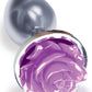 The 9's - The Silver Starter Rose Stainless Steel Butt Plug - Purple
