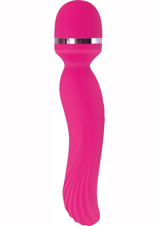 Adam & Eve The Intimate Curves Rechargeable Silicone Wand Massager - Pink