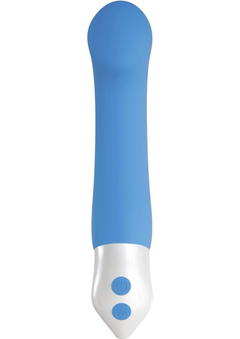 Tempest G Rechargeable Smooth Silicone G-Spot Vibrator - Blue and White