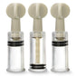Temptasia Clit and Nipple Twist Suckers (set of 3) - Clear