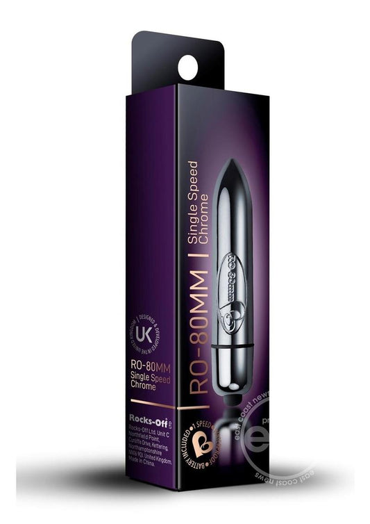 RO 80mm Single Speed Bullet Vibrator - Chrome