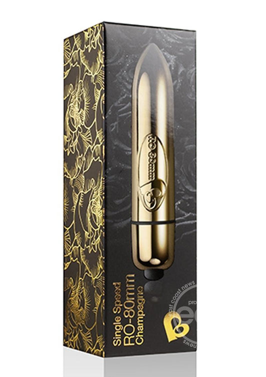 RO 80 mm Single Speed Bullet Vibrator - Champagne Gold