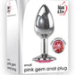 Adam & Eve Pink Gem Aluminum Anal Plug - Small - Pink