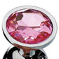 Adam & Eve Pink Gem Aluminum Anal Plug - Small - Pink