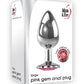 Adam & Eve Pink Gem Aluminum Anal Plug - Large - Pink