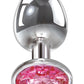 Adam & Eve Pink Gem Aluminum Anal Plug - Large - Pink