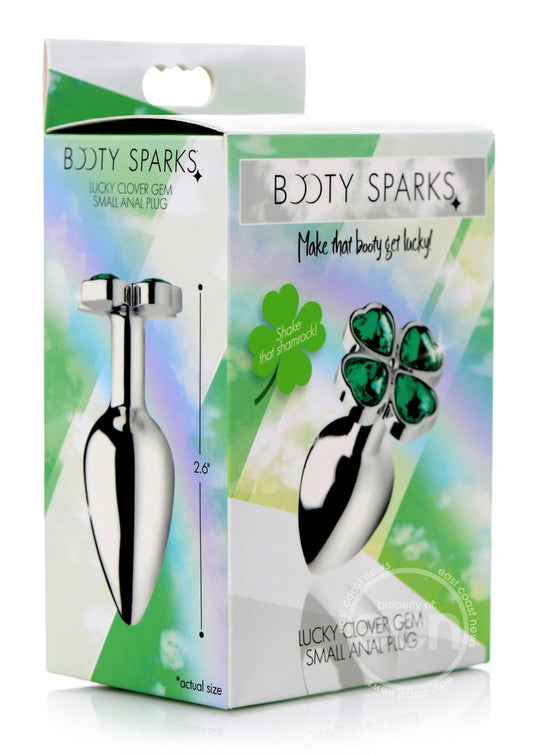 Booty Sparks Lucky Clover Gem Small Anal Plug - Green