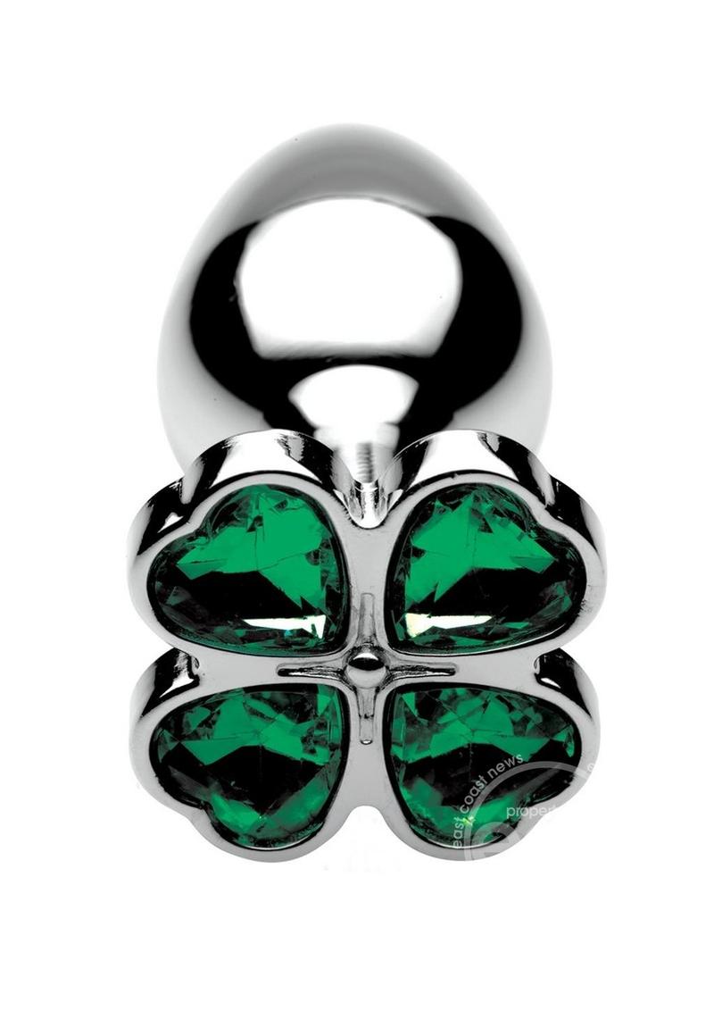 Booty Sparks Lucky Clover Gem Small Anal Plug - Green