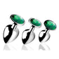 Booty Sparks Emerald Gem Anal Plug Set - Green