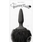Bunny Tails Mini Silicone Butt Plug - Black Fur - Black