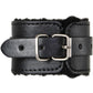 Adam & Eve Adam & Eve's Hog Tie Adjustable Vegan Leather Faux Fur Cuffs - Black