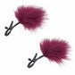 Sex & Mischief Enchanted Feather Nipple Clamps - Red/Black