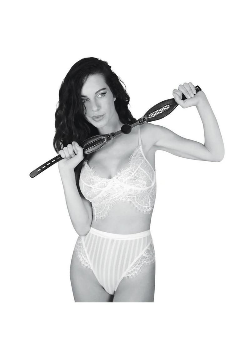 Sex & Mischief Fishnet Ball Gag - Black